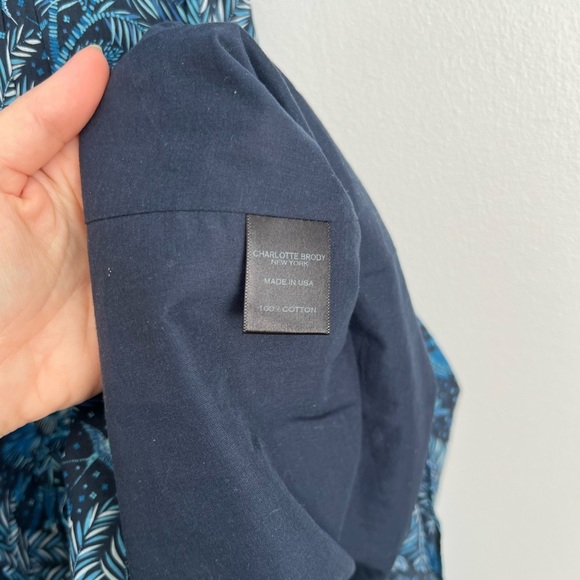 Charlotte Brody Size 8 • Blue Tiered Midi Skirt Floral Print Cotton Lined. - Picture 4 of 5